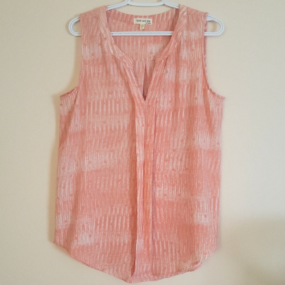 Faith and Joy Pink Sleeveless Top